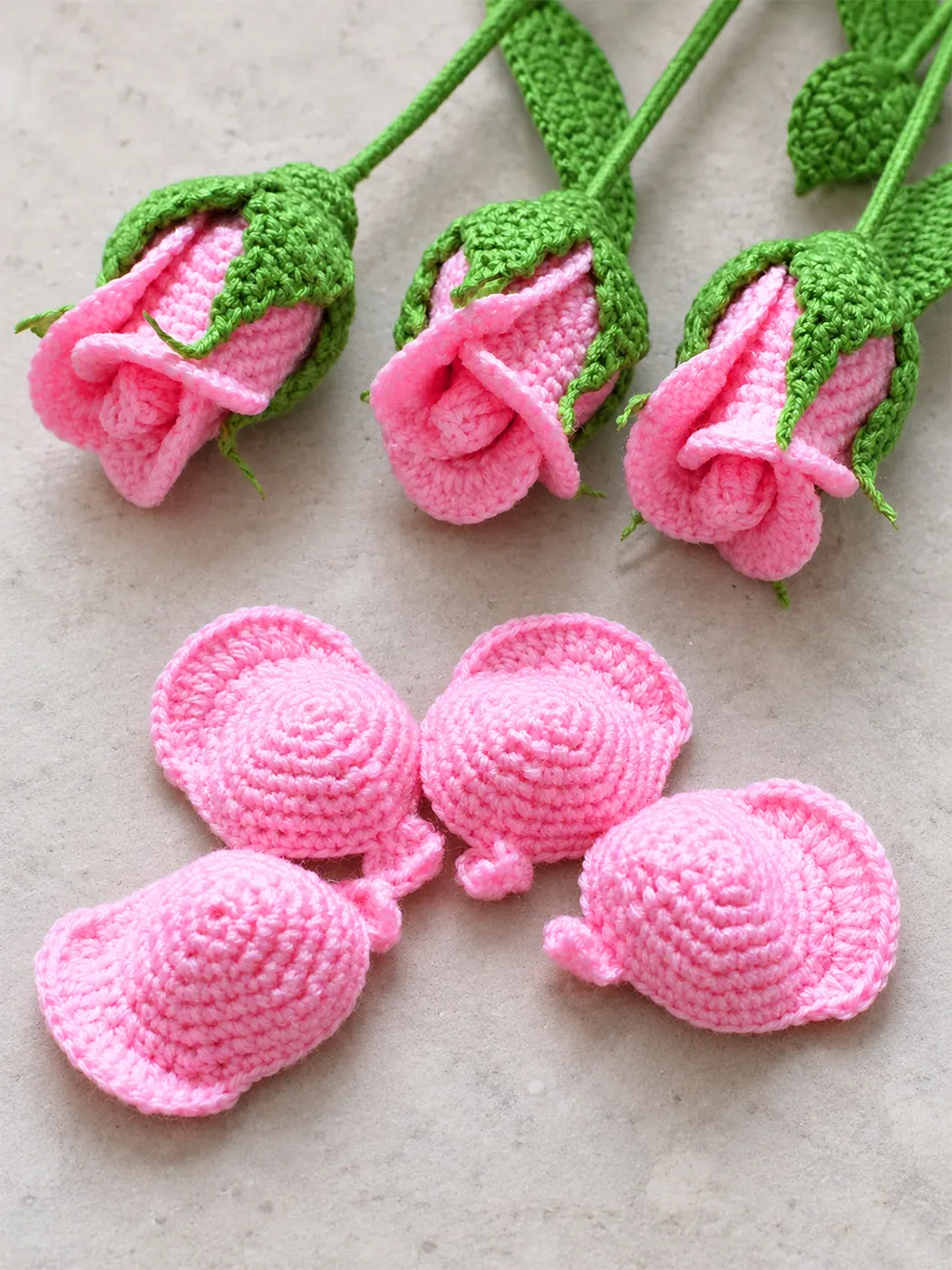 Crochet small rose