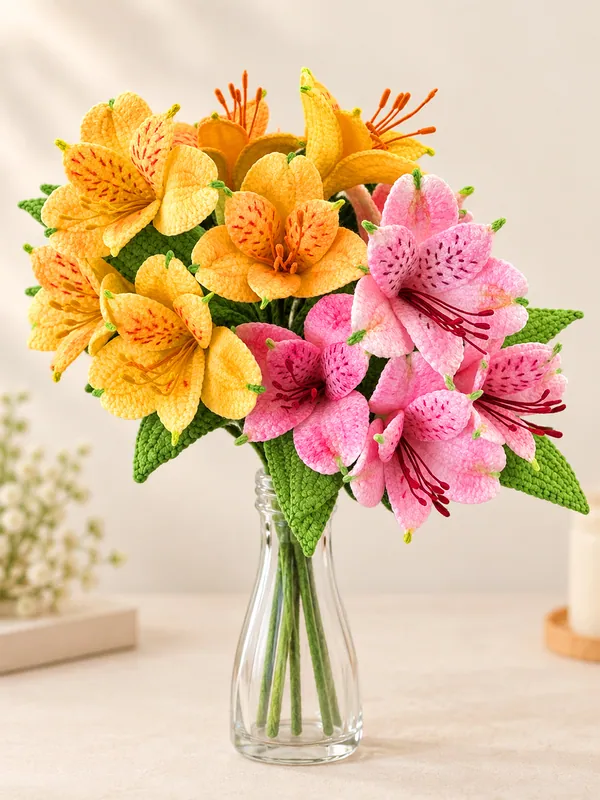 Crochet alstroemeria