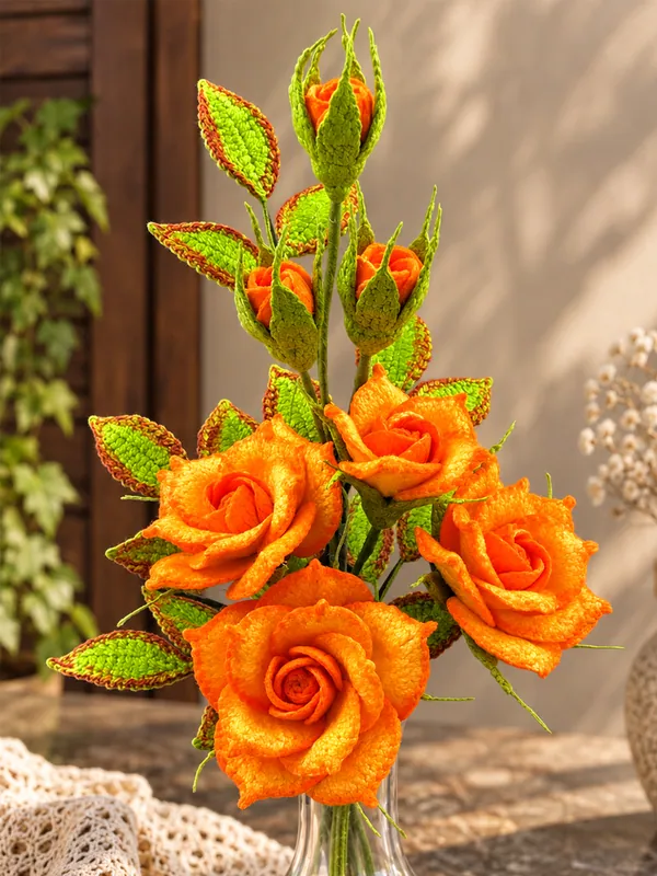 Crochet mini rose